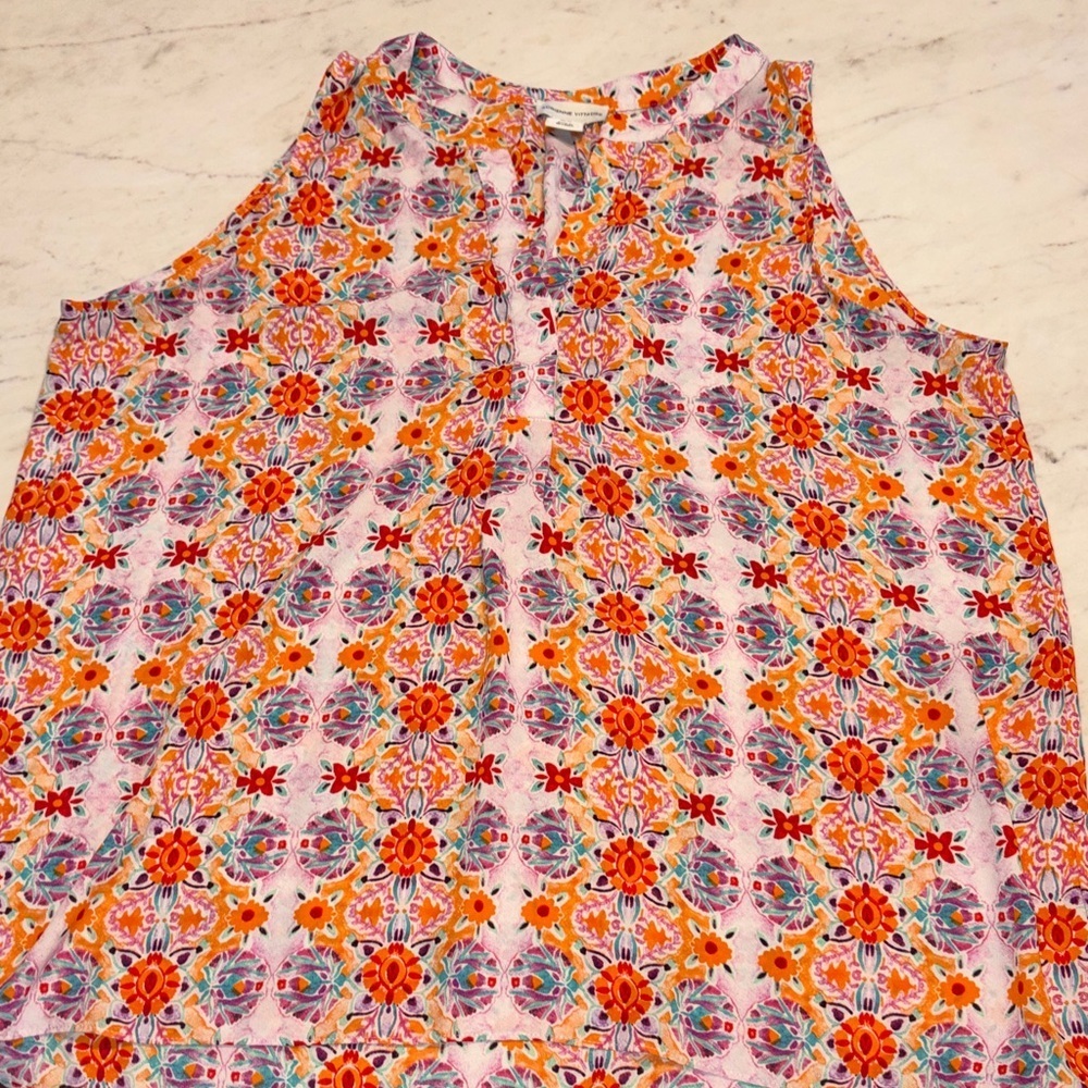 Adrienne Vittadini Multicolor Floral Blouse size XL